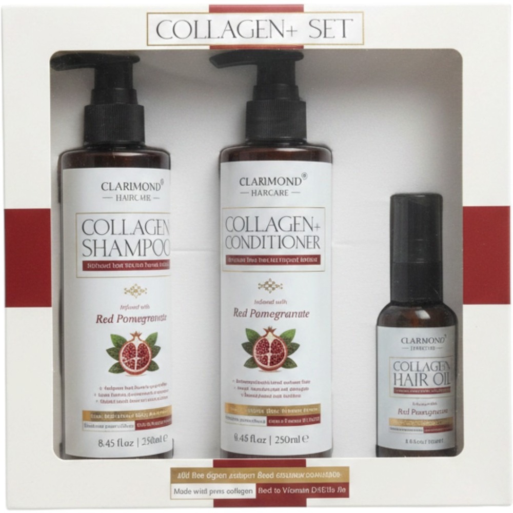 Clarimond Haircare Collagen+ Set – Unique Hair &‎ Skincare Formula with Collagen